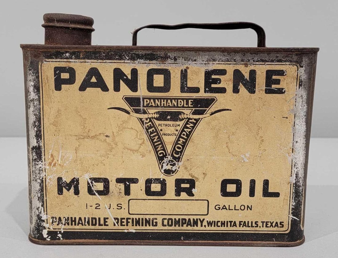 Panolene Panhandle Motor Oil Half-Gallon Metal Can (1 of 5)