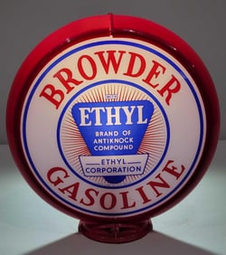 Browder Gasoline w/Ethyl Logo 13.5" Globe Lenses (TAC)
