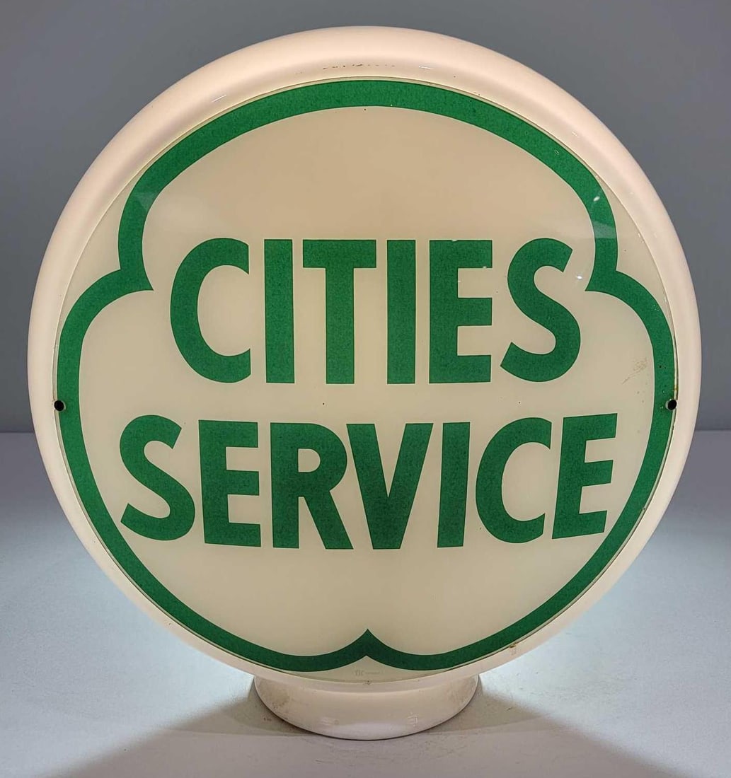 Cities Service (green clover) logo 13.5" Globe Lenses (TAC) (1 of 2)