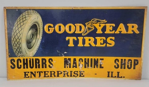 Goodyear Tires w/Image Metal Tacker Sign (TAC)