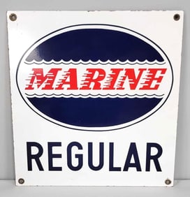 Marine (gasoline) Regular Porcelain Pump Sign (TAC)