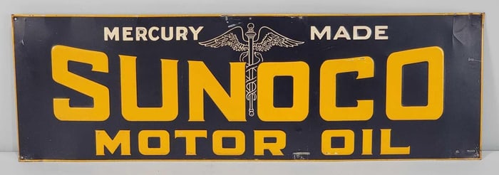Sunoco Motor Oil "Mercury Made" w/Logo Metal Sign (TAC)