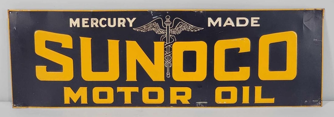 Sunoco Motor Oil "Mercury Made" w/Logo Metal Sign (TAC) (1 of 6)