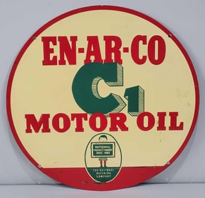 En-Ar-Co Motor Oil w/Logo Metal Sign (TAC)
