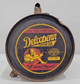 Delcopenn Motor Oil w/Logo Five Gallon Rocker Can