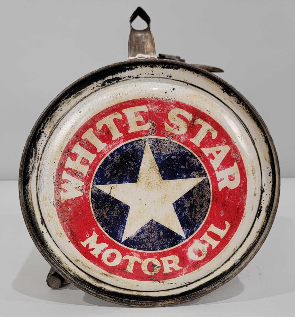 White Star Motor Oil w/Logo Five Gallon Rocker Can (1 of 2)