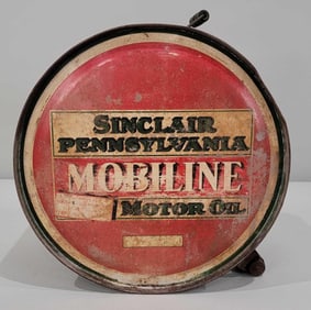 Sinclair Mobiline Motor Oil Five Gallon Rocker Can