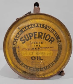 Superior Oil Galena Co. Five Gallon Rocker Can