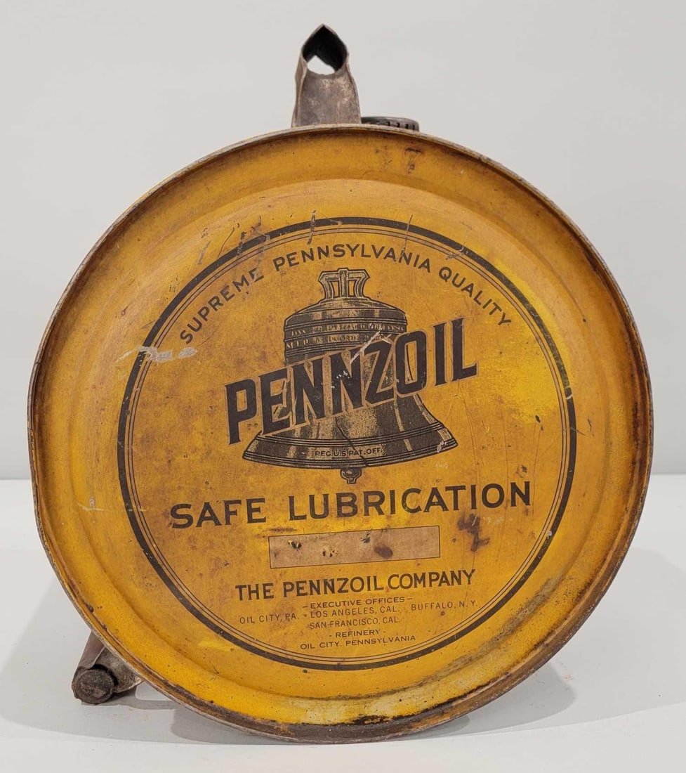 Pennzoil Motor Oil w/Brown Bell Five Gallon Rocker Can (1 of 2)