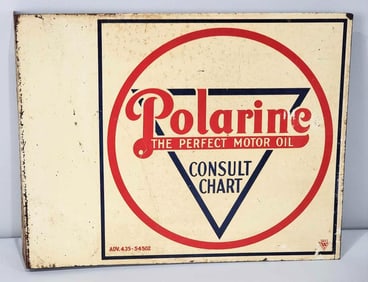 Polarine "The Perfect Motor Oil" Metal Flange Sign (TAC)