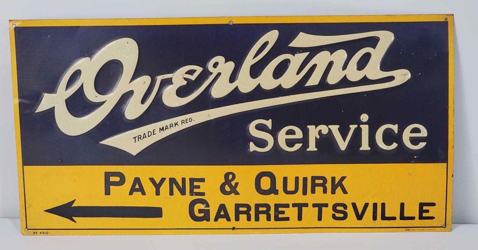 Overland Service Metal Tacker Sign (TAC) (1 of 5)