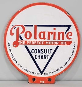 Polarine "The Perfect Motor Oil" Porcelain Lubster Paddle Sign (TAC)