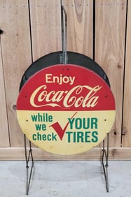 Enjoy Coca-Cola Metal Tire Holder/Stand (TAC)