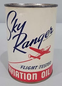 Sky Ranger Aviation Oil w/Logo One-Quart Round Metal Can