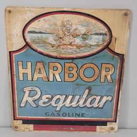 Harbor Regular Gasoline Metal Pump Sign (TAC)