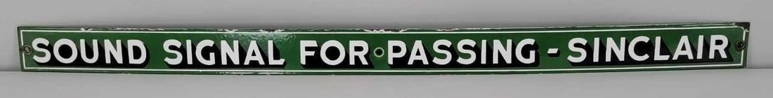 Sound Signal For Passing Sinclair Porcelain Truck Sign (TAC) (1 of 5)