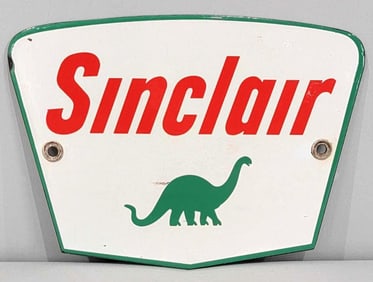 Sinclair w/Dino Logo Porcelain Car Door Sign (TAC)