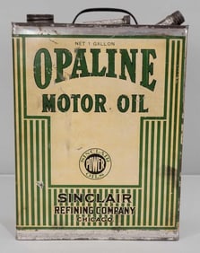 Sinclair Opaline Motor Oil One-Gallon Flat Metal Can