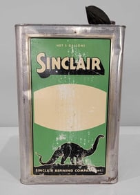 Sinclair w/Dinosaurs Five Gallon Square Metal Can