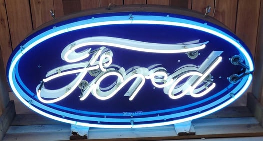 Ford Porcelain Oval Neon Sign (restored)