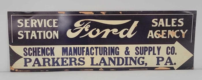 Ford Service Station Sales Agency Metal Sign NOS (TAC)