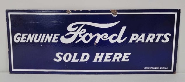 Genuine Ford Parts Sold Here Porcelain Sign (TAC)