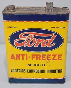 Ford Anti-Freeze One Gallon Flat Metal Can