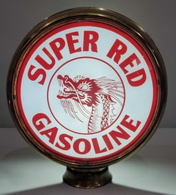Super Red Gasoline w/Dragon Logo 15" Single Globe Lens (TAC)