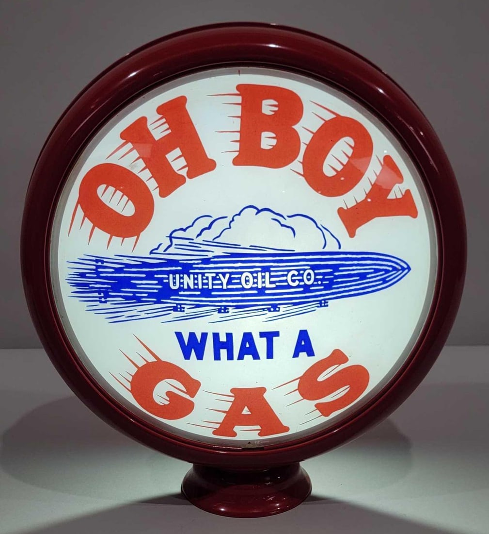 Oh Boy "What a Gas" w/Air Ship 15" Single Globe Lens (TAC) (1 of 2)