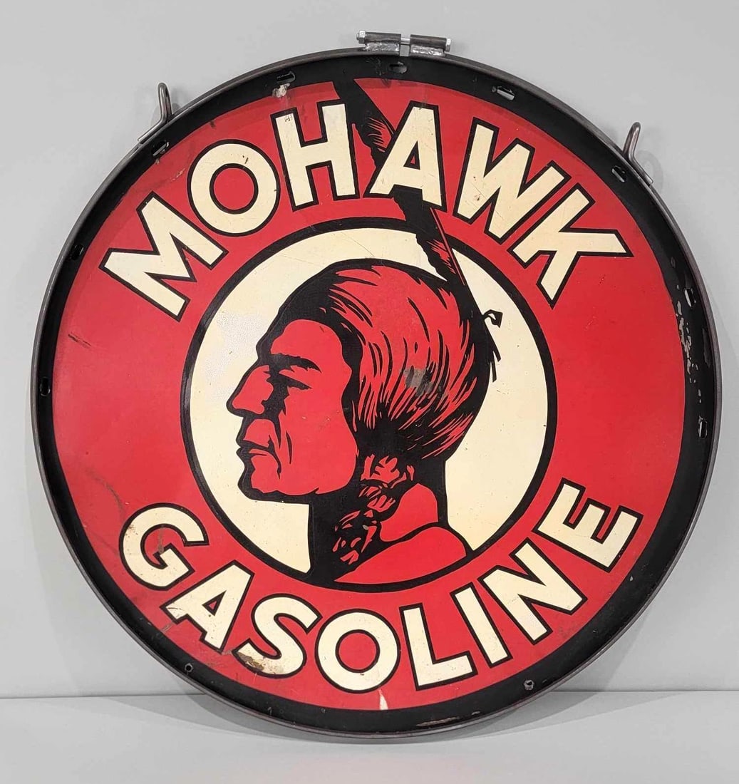 Rare Mohawk Gasoline w/Logo Metal Sign (TAC) (1 of 7)