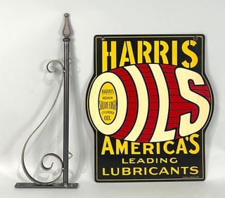 Harris Cylinder Oil "America's Leading Lubricants" Metal Sign (TAC)