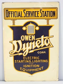 Owen Dyneto Electric Equipment Col Officical Service Station Metal Sign (TAC)
