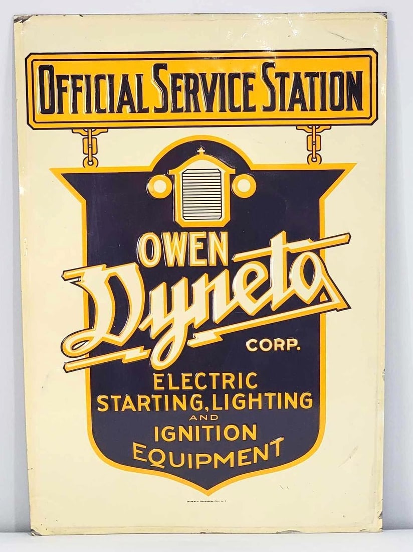 Owen Dyneto Electric Equipment Col Officical Service Station Metal Sign (TAC) (1 of 5)