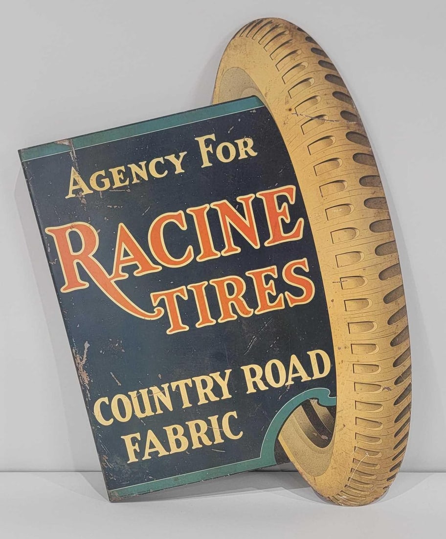Agency for Racine Tires Country Road Fabric Metal Flange Sign (TAC) (1 of 9)