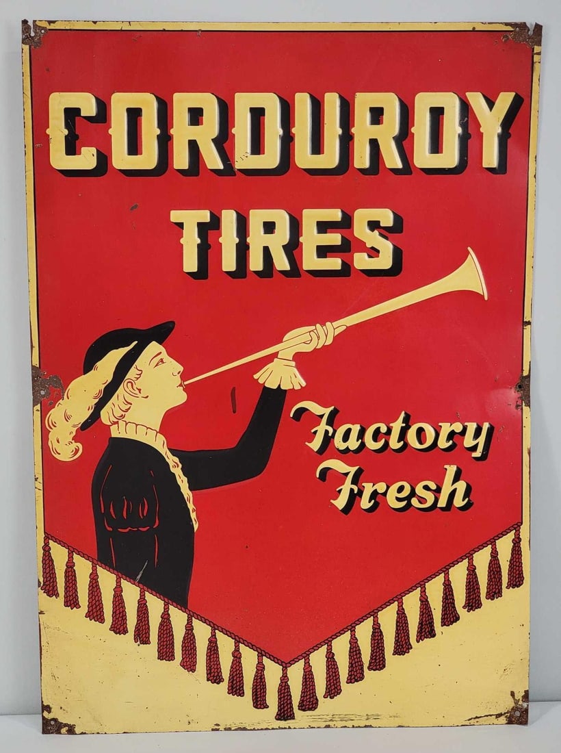 Corduroy Tires "Factory Fresh" w/Image Metal Sign (TAC) (1 of 4)