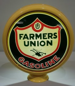 Farmers Union Gasoline w/Logo 15" Single Globe Lens (TAC)