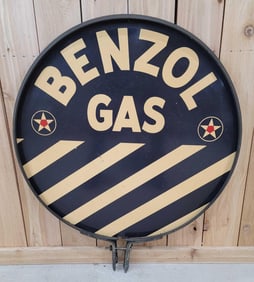 Benzol Gas w/Star Logos Metal Sign (TAC)