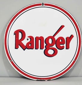 Ranger (gasoline) Porcelain Pump Sign (TAC)