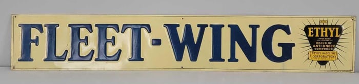 Fleet-Wing w/Ethyl Logo Metal Tacker Sign (TAC)
