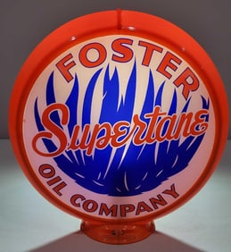 Foster Supertane Oil Company w/Logo 13.5" Globe Lenses (TAC)