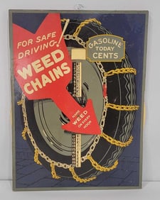 For Safe Driving! Weed Chains Gasoline Today Metal Pricer Sign (TAC)