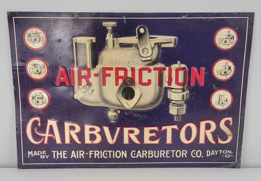Air-Friction Carburetors w/Images Metal Sign (TAC) (1 of 5)
