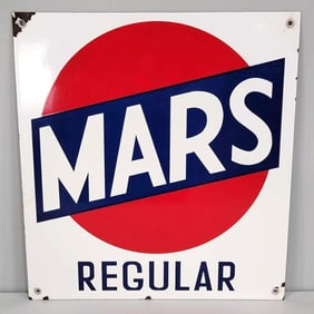 Mars Regular (gasoline) Porcelain Pump Sign (TAC)
