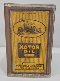 Champlin Motor Oil w/Race Car Logo Five-Gallon Square Metal Can