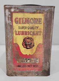 Gilmore Lubricants w/Logo Five-Gallon Square Metal Can