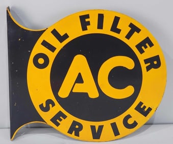 AC Oil Filter Service Metal Flange Sign (TAC)