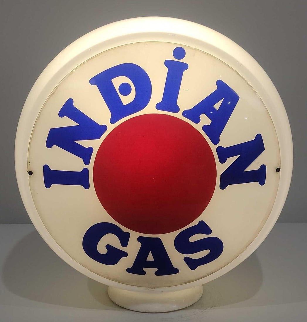 Indian Gas w/Red Dot Logo 13.5" Globe Lenses (TAC) (1 of 2)