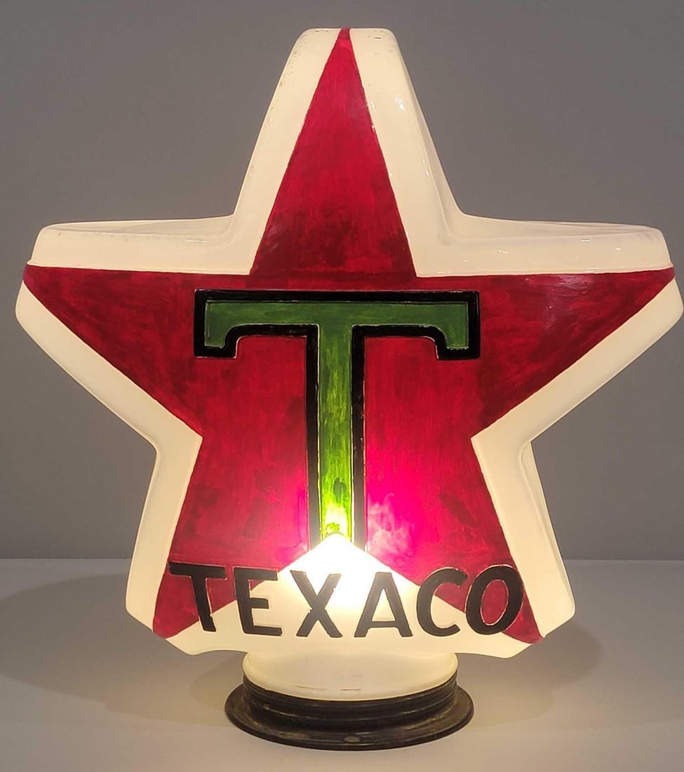 Texaco OPC Milk Glass Star Globe (1 of 2)