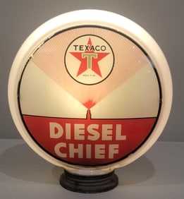 Texaco (white-T) Diesel Chief 13.5" Globe Lenses