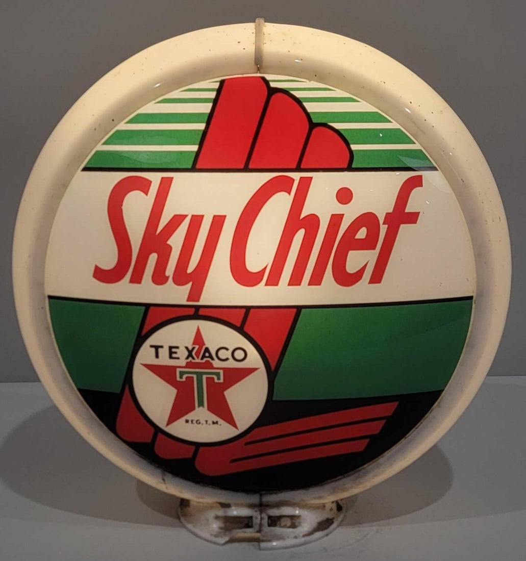 Texaco (white-T) Sky Chief 13.5", Globe Lenses (TAC) (1 of 2)